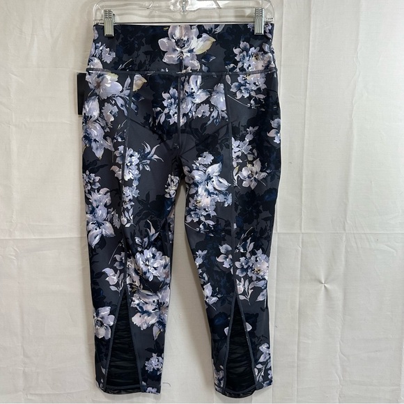 Ideology Womens Floral Botanic Cropped Length Activewear Workout Leggings Med - Picture 5 of 8